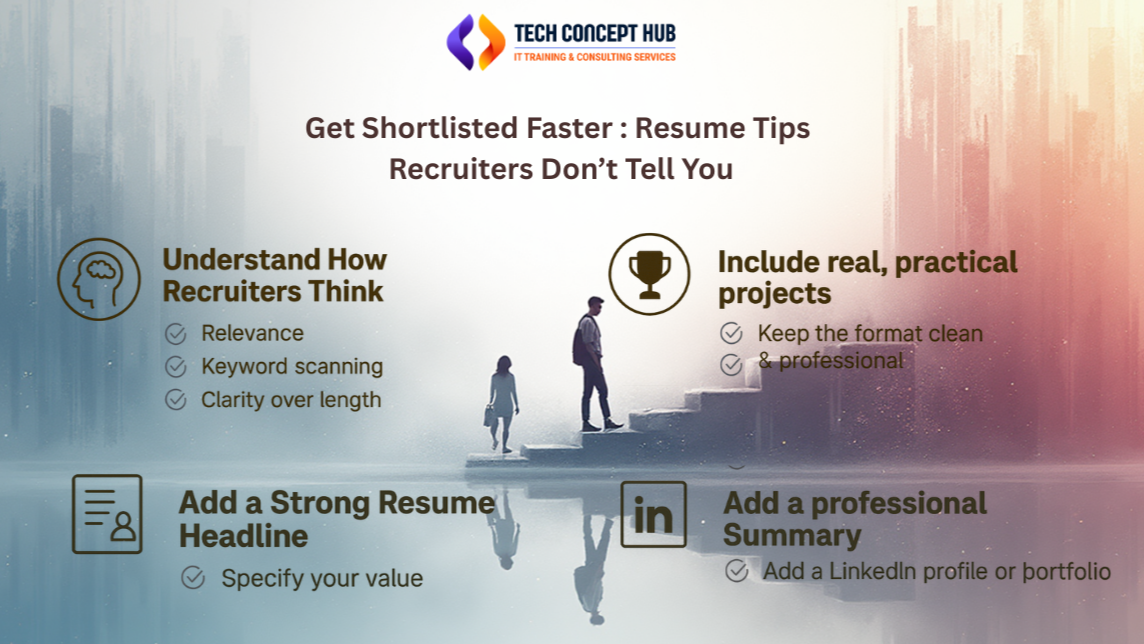 Resume making tips by Tech Concept Hub in Pune.